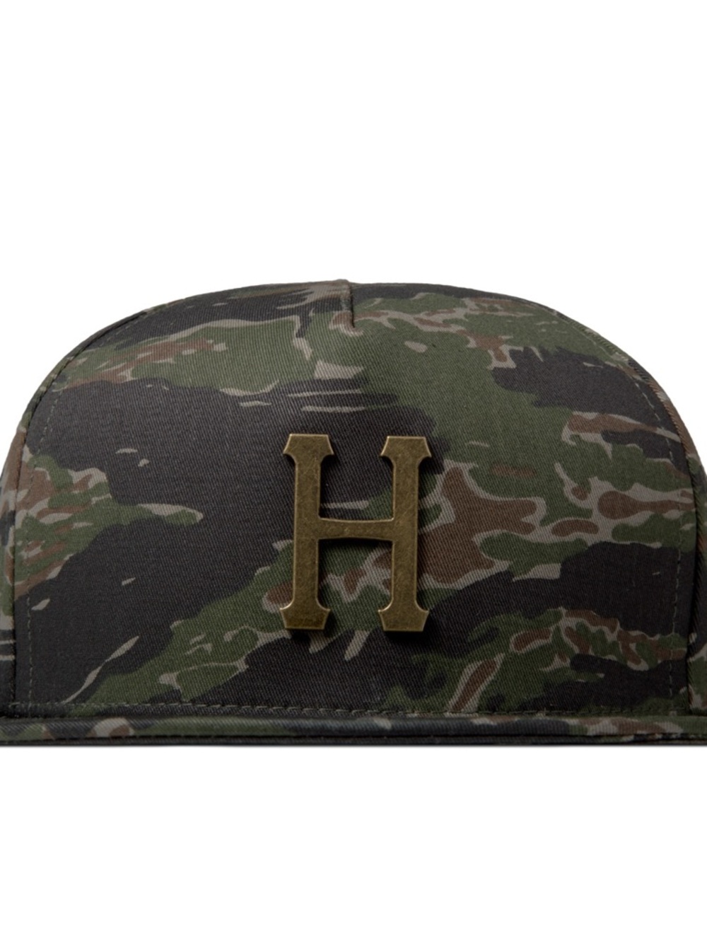 Olive Tiger Camo Metal H Snapback Cap hat